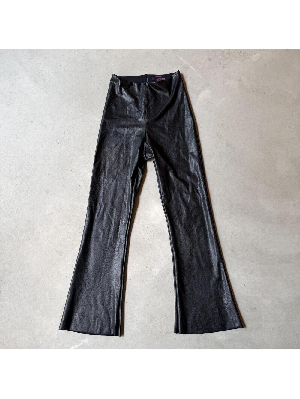 Commando Black Faux Leather Flare Pants Size M | NWT